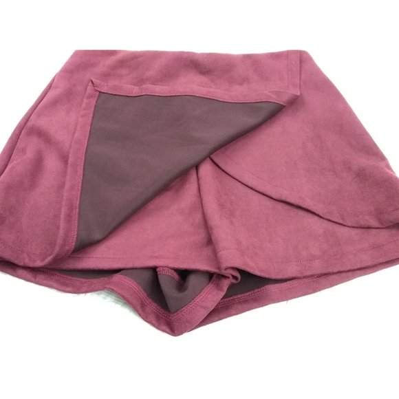 NWT Charlotte Russe Wine tone velvet Skort size small - Picture 4 of 17